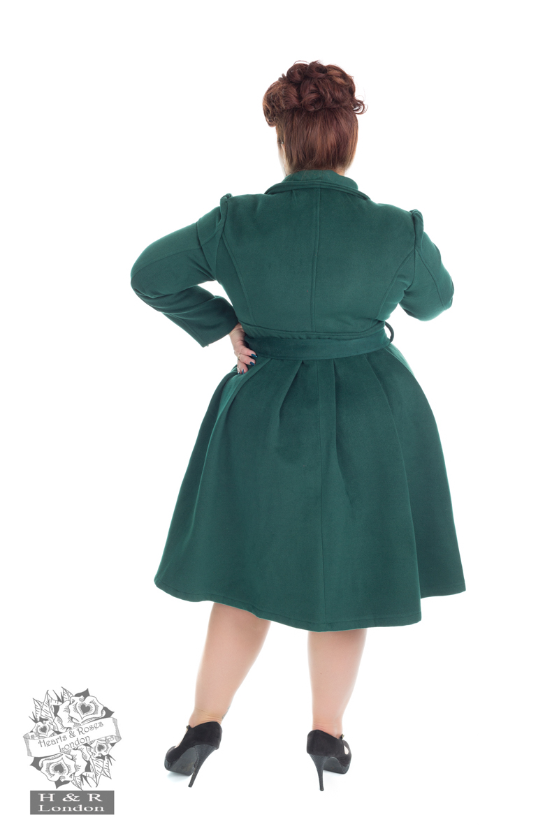 Teal Green Vintage Swing Coat